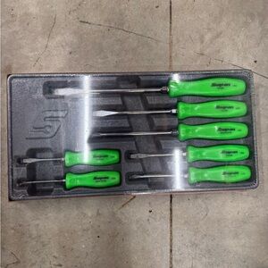 Snap on 7 piece screw driver set green
